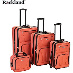 Rockland Paprika 4-piece Expandable Luggage Set