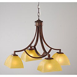 Antique Copper Down-light Iron Chandelier