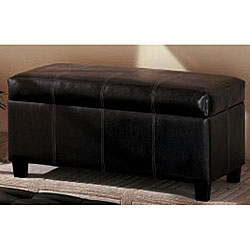 Brown Vanity Ottoman Storage Bench