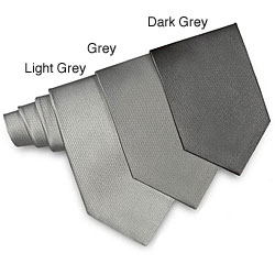 O.H.H.A. Grey Textured Cable Woven Silk Tie