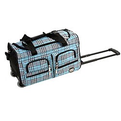 Rockland 22-inch Blue Cross Rolling Duffel Bag