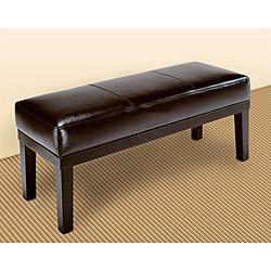 Espresso Classic Bi-cast Leather Bench