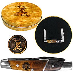 Gentlemen's Elk Ridge SS Pocket Knife with Tin Box