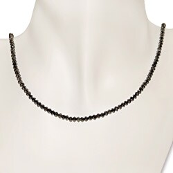 14k Gold 45 3/4ct TDW Black Diamond Bead Necklace