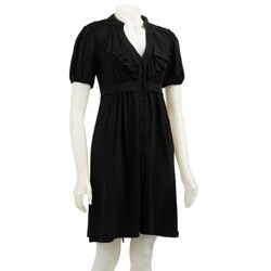 Black+button+up+dress