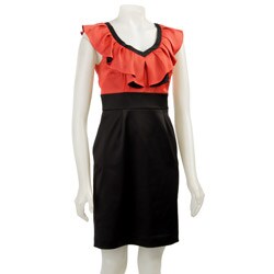 Max & Cleo Women's Two-tone Satin Dress