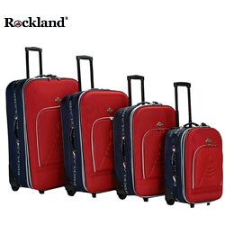 Rockland Runway Red 4-piece Expandable Luggage Set