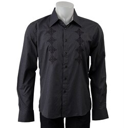 Unlimited Men's Pinstripe Embroidered Shirt