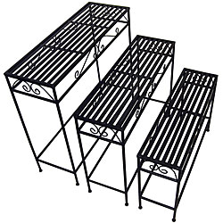 Nesting Patio Black Sofa Tables (Set of 3)