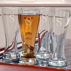Hand-blown Pilsner Glasses (Set of 4)