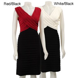 Scarlett Nite Women's Shutter-pleated Matte Jersey Dress