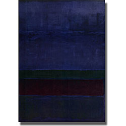 Rothko 'Blue, Green and Brown' Stretched Canvas Art