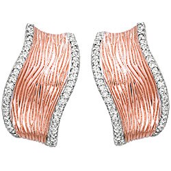 14k Rose Gold 2/5ct TDW Diamond Earrings (H-I, I1-I2)