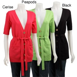 Sweaterworks Women's Belted Long Cardigan