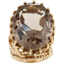 14k Yellow Gold Smokey Topaz Cocktail Ring (Size 5.75)