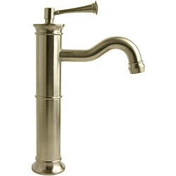 Traditional Brushed Nickel Vessel Faucet with Grid Drain