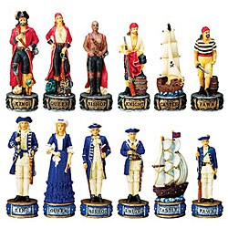 Pirates vs. British Navy Chess Set