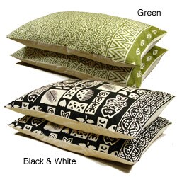 Set of 2 Fair Trade Hand-block Pillow Shams (India)