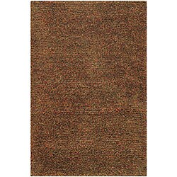 Brown/ Orange New Zealand Wool Rug (4' x 6')