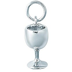 Sterling Silver Red Wine Glass Charm