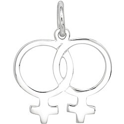 Sterling Silver Female Couple Symbol Charm
