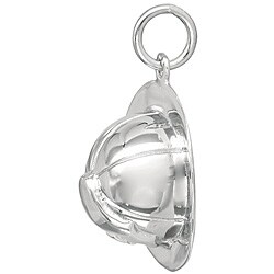 Sterling Silver Fireman Hat Charm