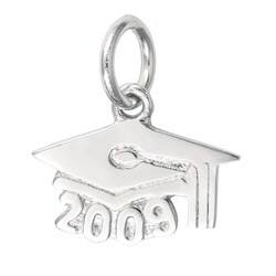 Sterling Silver Graduation Cap 2009 Charm