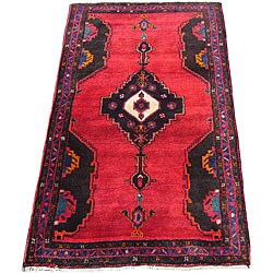 Persian Hamadan Red/ Brown Rug (4'6 x 7'10)