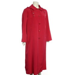 Regent Women's Packable Faux Silk Long Travel Coat