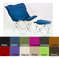 Butterfly Chair and Ottoman Set