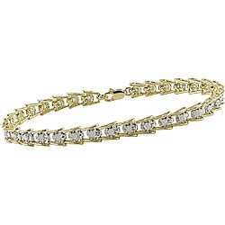 14k Yellow Gold 1ct TDW Diamond Tennis Bracelet (I-J, I3)