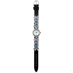 Pedre Women's Antique Silvertone Strap Watch