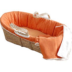 Sherpa Suede Burnt Orange Moses Basket