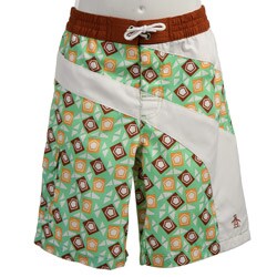 Original Penguin Big Boy's Geometric Print Swim Trunks