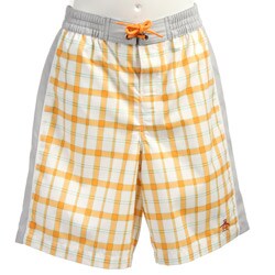 FINAL SALE Original Penguin Big Boy's Plaid Swim Trunks