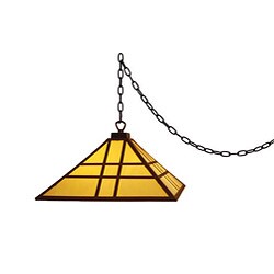 Tiffany-style Swag Chandelier Mission Style