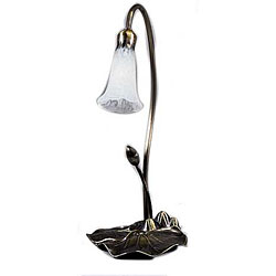 Lily Tiffany-style 1-light White Table Lamp