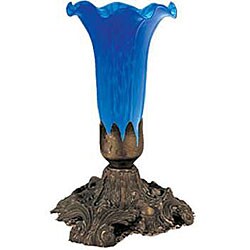 Tiffany-style 8-inch Blue Buffet Lamp