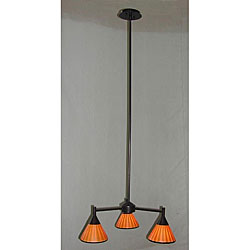 Silhouette 3-light Brushed Steel Chandelier