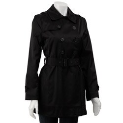 DKNY Women's Petite Double-breasted Belted Trench