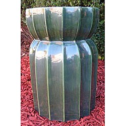 Lotus Lan Green Ceramic Garden Stool