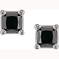 14k Gold 3/4ct TDW Black Diamond Earrings    (3 Pair)