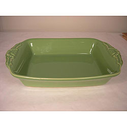 Appolia Basil Green 3-quart French Ceramic Baking Dish