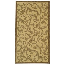 Indoor/ Outdoor Mayaguana Brown/ Natural Rug (2' x 3'7)