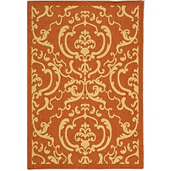 Indoor/ Outdoor Bimini Terracotta/ Natural Rug (2'7 x 5')