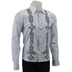 X-Ray Men's Embroidered Stripe Shirt