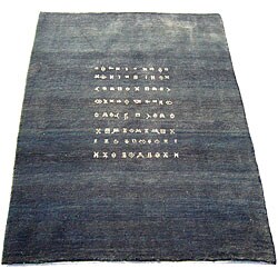 Persian Gabbeh Navy Rug (5'1 x 7'10) 