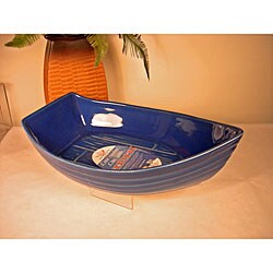 Appolia Blue Boat 4-quart French Ceramic Baking Dish