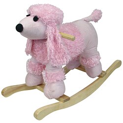 Plush Pink Poodle Rocking Animal