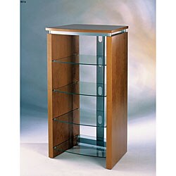 Cherry Wood Veneer Audio Rack